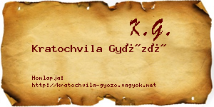 Kratochvila Győző névjegykártya